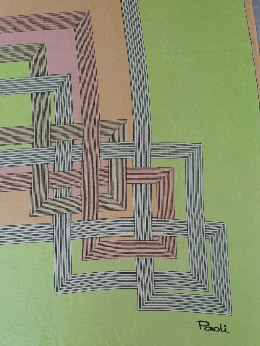 Paoli Vintage 70s Geometric Scarf 27
